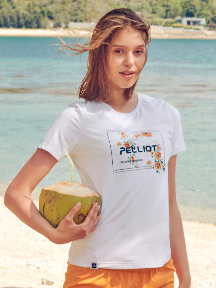 Camiseta de secado rápido para hombre y mujer, camisa veraniega de cuello redondo con estampado de marea, manga corta, secado elástico, versátil - imagen 3