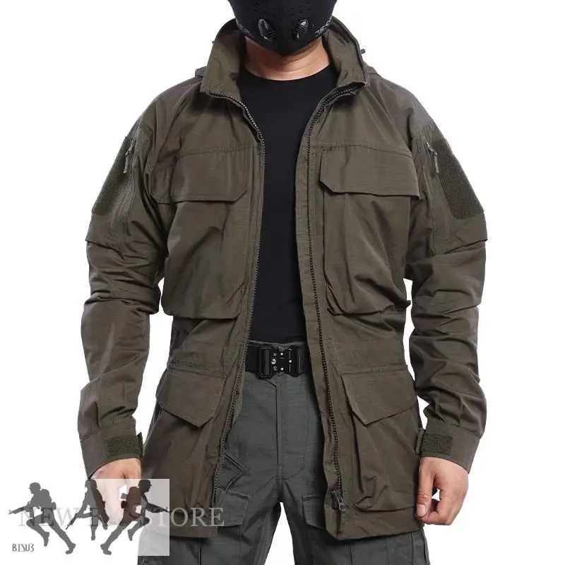 2024 Actualización M2 rompevientos táctico chaqueta mediana a larga para hombres chaqueta de camuflaje al aire libre a prueba de viento chaqueta de trabajo Durban Camo - imagen 3