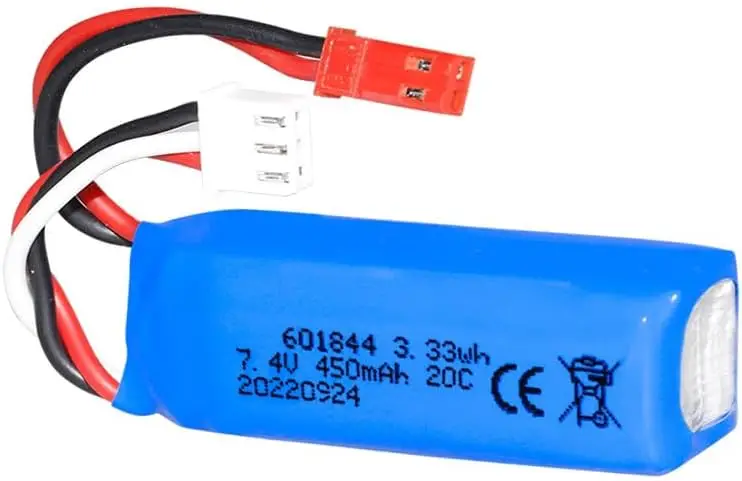 7,4 V 450 mAh 20C Lipo batería JST enchufe para wltoys K969 K979 K989 K999 P929 P939 284131   1:28 accesorios para automóviles RC de alta velocidad - imagen 5