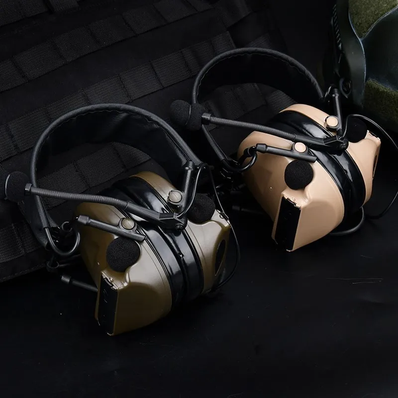 C2 WADSN auriculares tácticos comunicación tiro auriculares Airsoft Kenwood U94 PTT auriculares de caza al aire libre - imagen 2