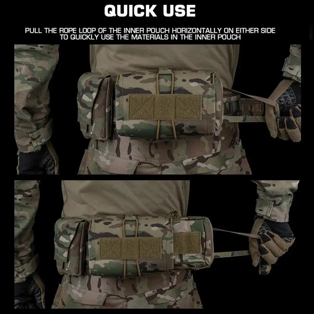 Lateral Pull Tactical IFAK Bag First Aid Pouch Compact Trauma Medical Kit Molle Rapid Deployment Plate Carrier Hunting Belt Gear - imagen 5