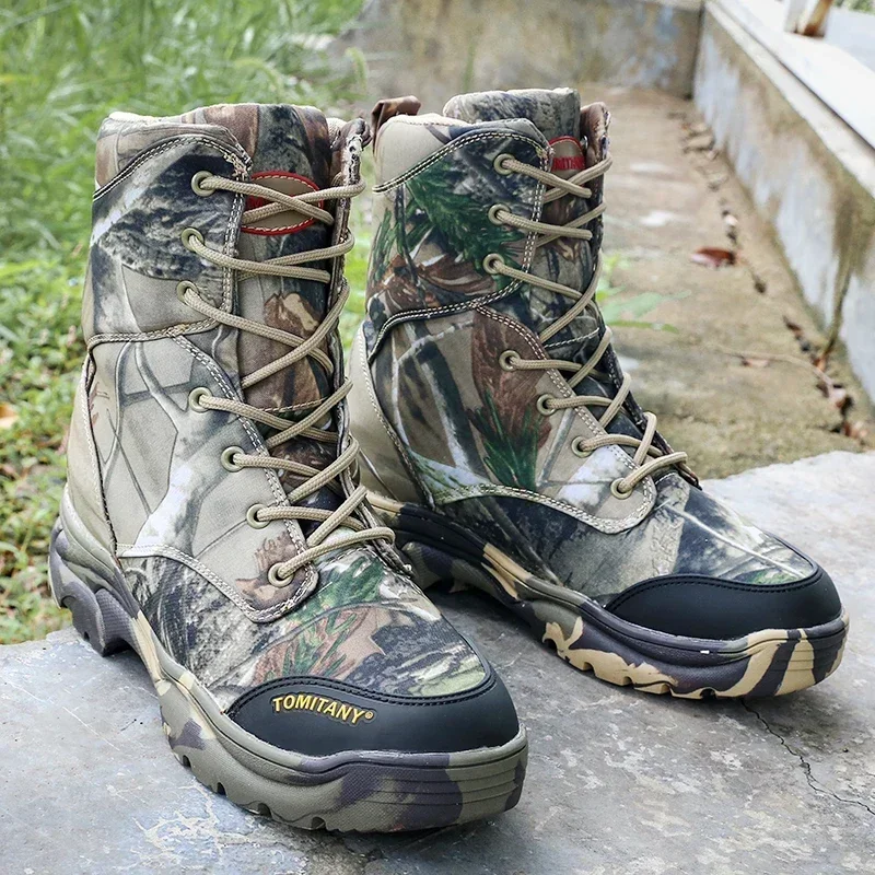 Botas de camuflaje del desierto para hombre, zapatos altos de combate especial para exteriores, zapatillas de deporte Hunter masculinas para fanáticos de CS - imagen 5