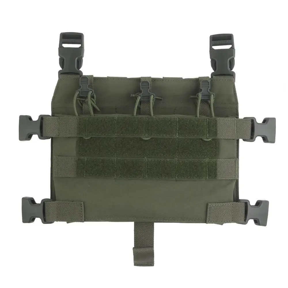 Plataforma de pecho táctica serie R M4 solapa de salto MOLLE extender Triple 5,56, bolsa para revistas, chaleco de caza, Panel frontal, equipo de aparejo de pecho Airsoft