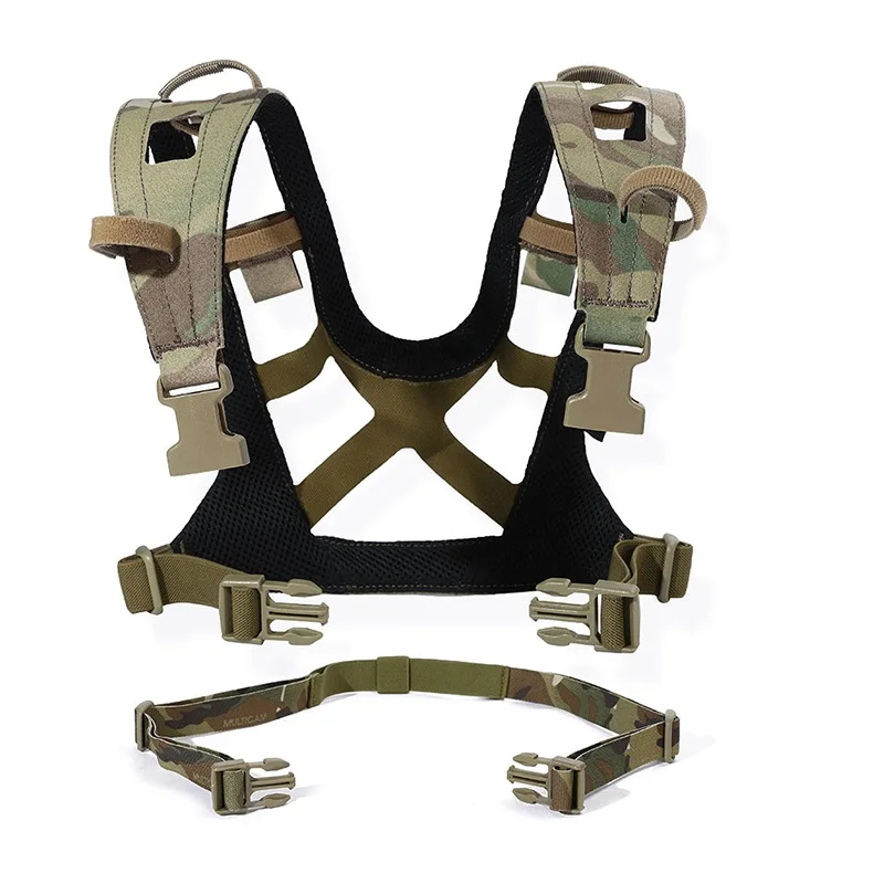 Tirante de combate táctico de nailon 500D, aparejo de pecho Convertible, correa de arnés de hombro