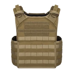 YAKEDA Chaleco táctico portaplacas MOLLE con panel frontal resistente