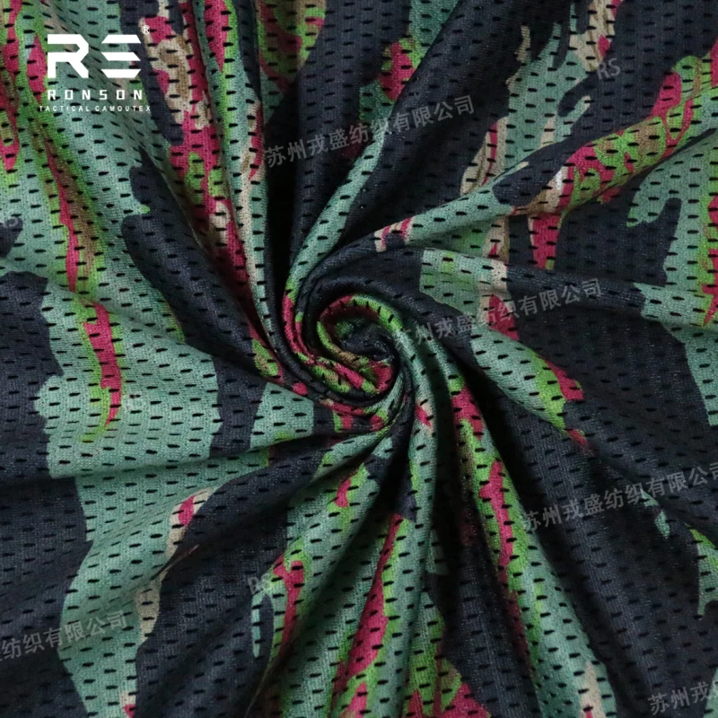 Tiger Spot Stripe Camo Miami Camuflaje Ropa ligera, suave y transpirable Baberos tácticos Máscaras Tela de malla elástica - imagen 5