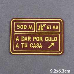Rode dirección parche bordado para planchar ropa y manualidades