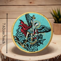 Parche Morale Patch bordado San Miguel para equipaje táctico