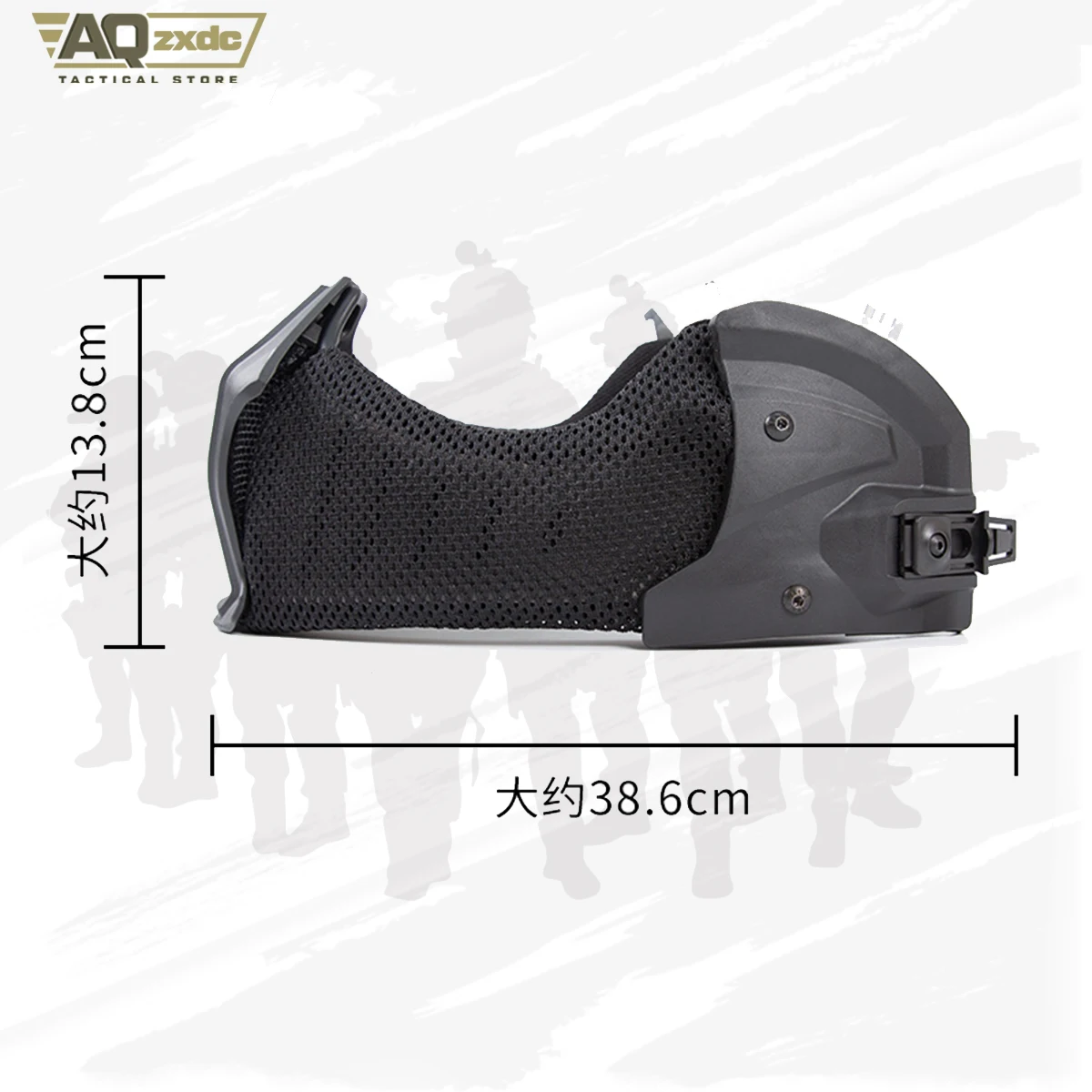 AQzxdc Casco EX para exteriores Máscara especial Cara para las orejas Máscara para todo terreno Protección para los oídos y la cara Protección de media cara CS Field - imagen 5
