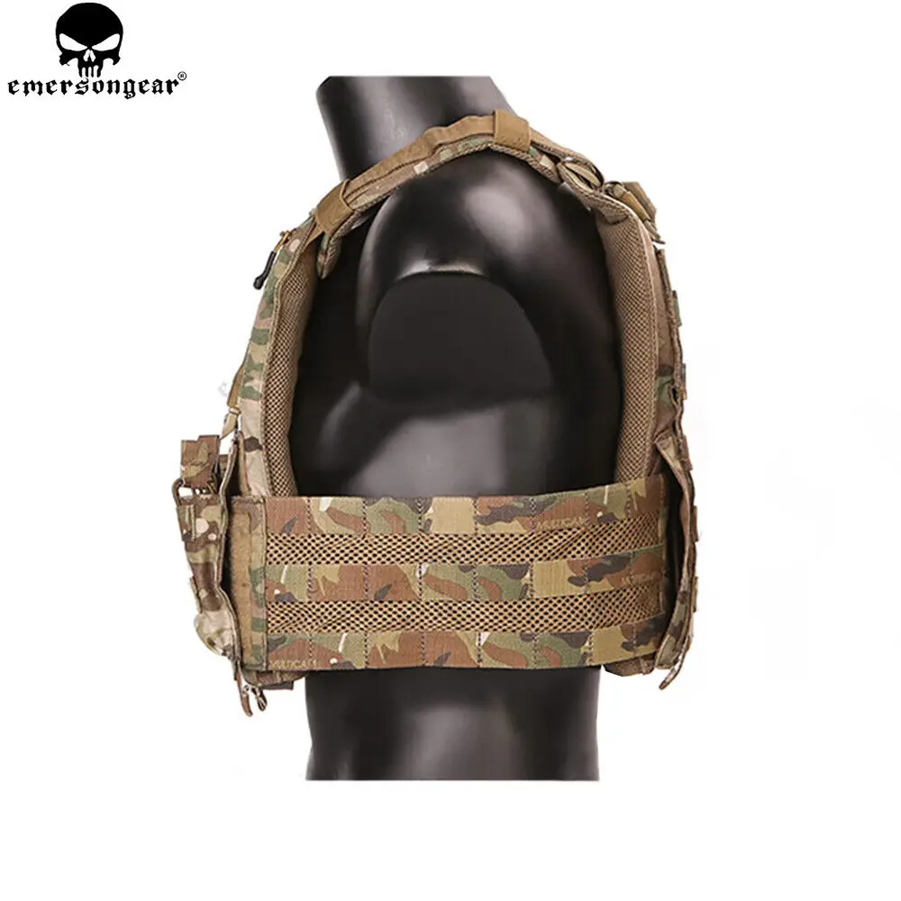 EMERSONGEAR Chaleco Molle 420 Plate Carrier Chaleco de caza Militiamen Paintball Molle Chaleco Pecho Rig Multi-camo - imagen 5