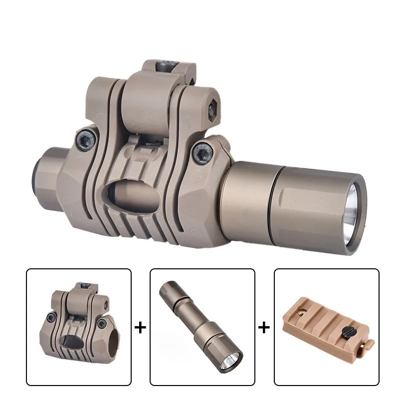 Linterna táctica de nube Defens MCH Hlemet, luz de 1300 lúmenes, lámpara LED blanca para montaje táctico rápido en casco - imagen 2
