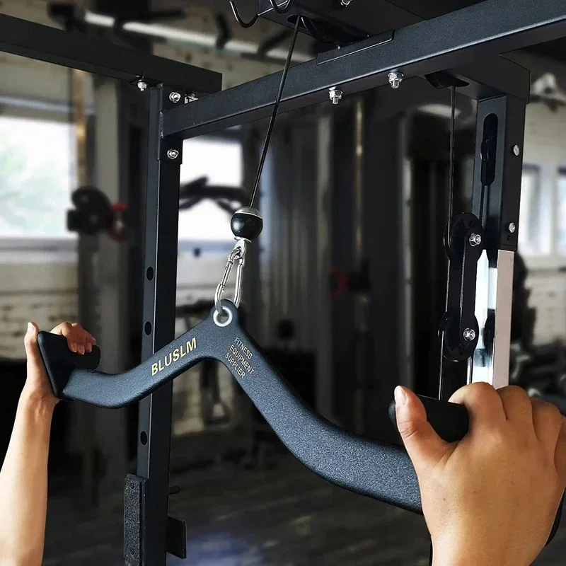 Fitness Handle Home Gym Lat Pull Down Bar Biceps Triceps Back Muscle Workout Strength Training Row Handle and Storage Bracket - imagen 5