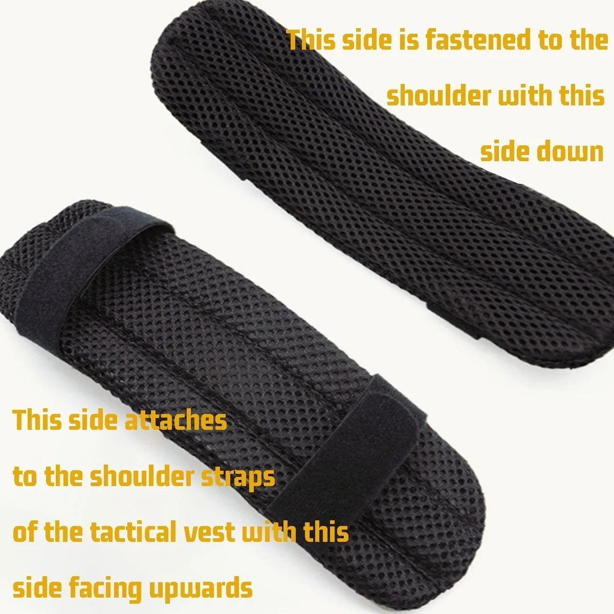 1 par de almohadillas de correa de hombro para chaleco táctico, cojín cómodo, almohadillas protectoras de malla para chaleco FCSK FCPC LV119 AVS - imagen 3