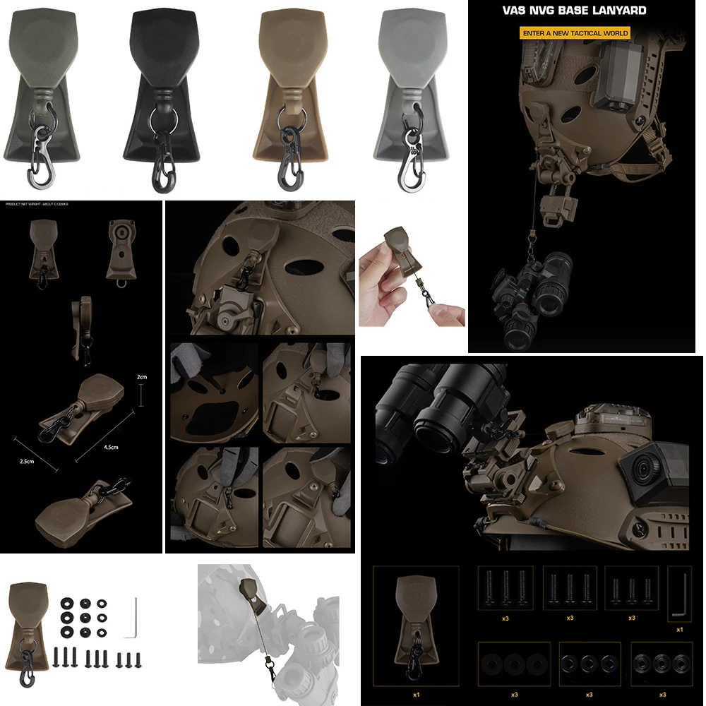 Nuevo cordón NVG de alta calidad, equipo táctico de visión nocturna, previene la cuerda de separación para casco de caza OPS Core VAS, Base NVG