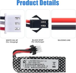 Batería LiPo 7.4V 1400mAh 25C para Airsoft y RC