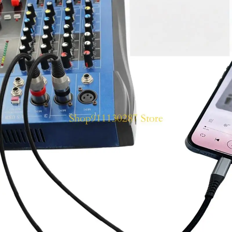 J1HC protegió cable trenzado masculino del doble XLRs del USB C para los sistemas sonido etapa los amplificadores - imagen 4