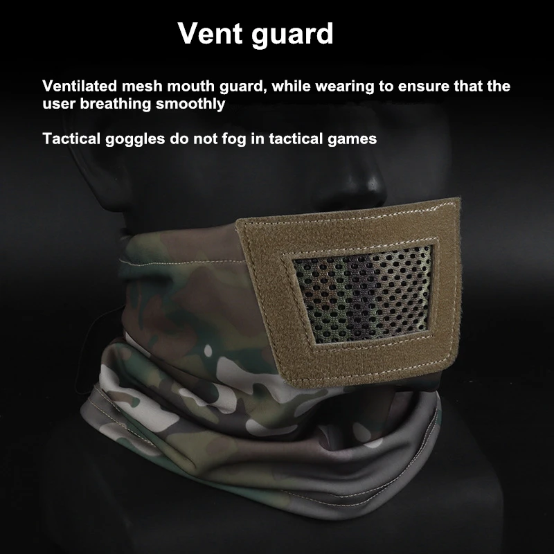 Máscara de caballero, media cara protectora plegable para entrenamiento de tiro, pesca al aire libre - imagen 5