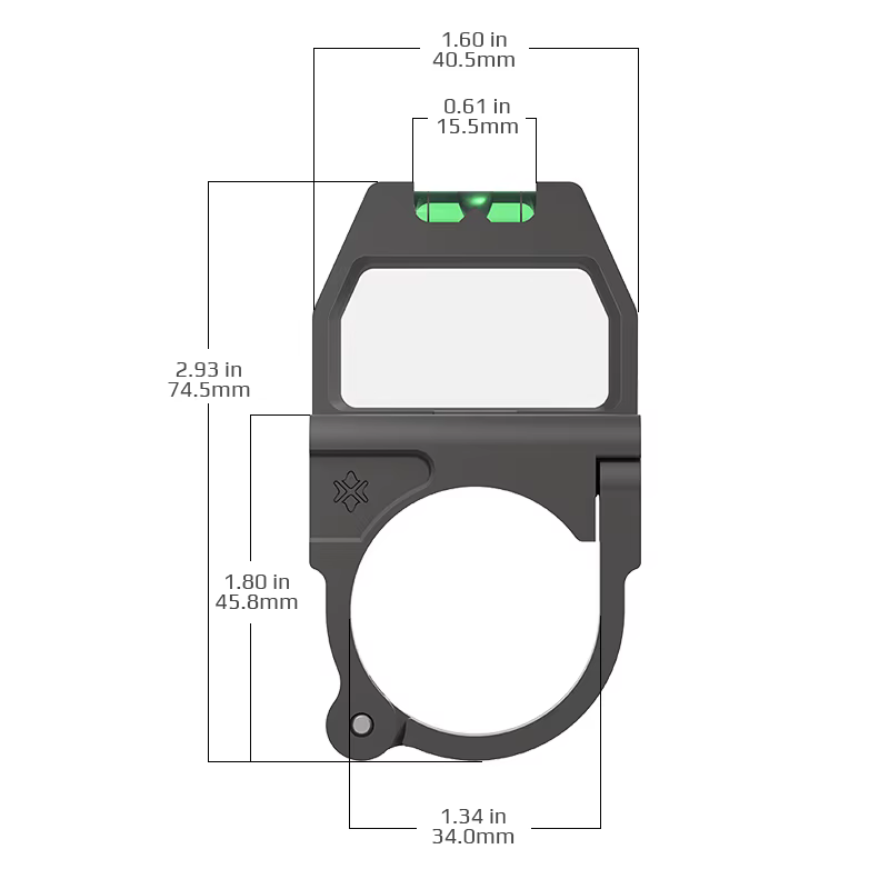 X-Accu Anillo de montaje lupa táctico torreta tapa rápida con nivel - imagen 3