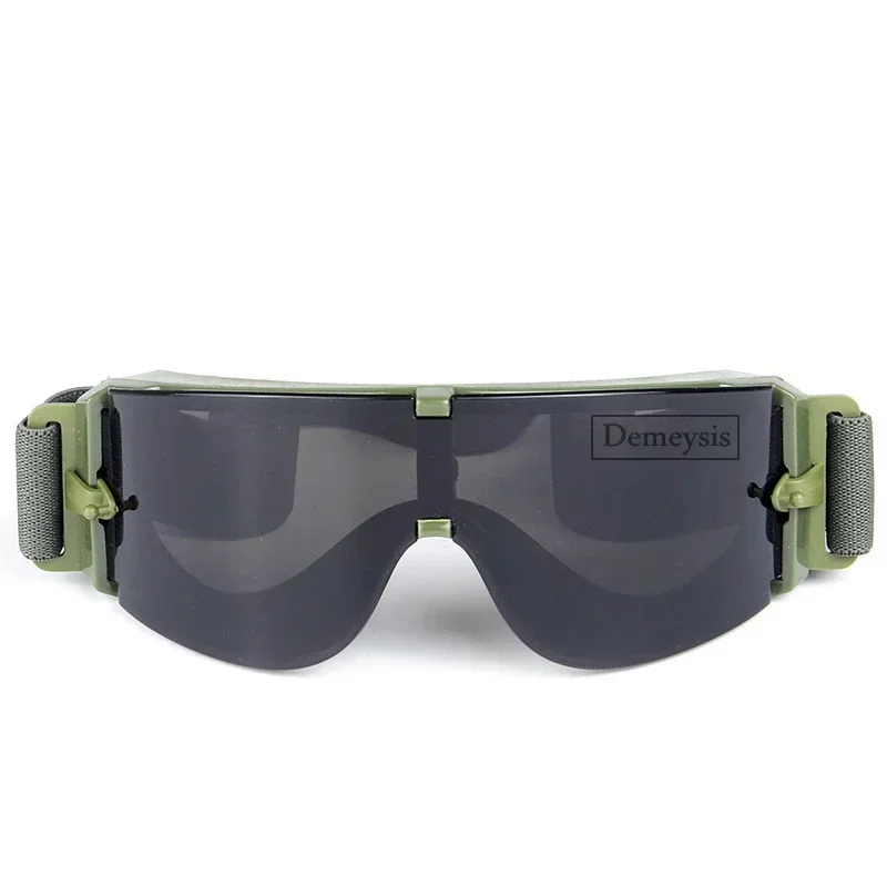 Gafas tácticas Airsoft Paintball CS juego caza a prueba de viento desierto 3 lentes intercambiables gafas protectoras para tiro al aire libre - imagen 5