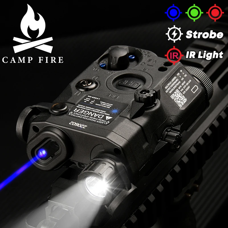 Iluminación táctica PEQ15 IR punto rojo verde azul marcador de haz láser linterna LED con caja de almacenamiento para riel Picatinny de 20MM - imagen 2