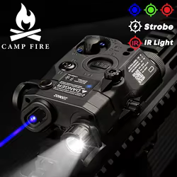 Iluminación táctica PEQ15 IR punto rojo verde azul marcador de haz láser linterna LED con caja de almacenamiento para riel Picatinny de 20MM