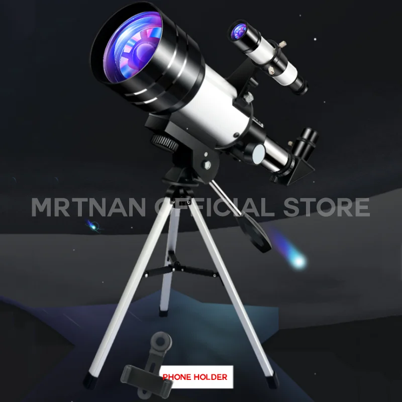Telescopio astronómico profesional para el espacio, Monocular grande de 70mm, binoculares potentes de tiempo 150, visión nocturna, estrella para acampar - imagen 3