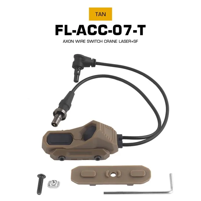 Linterna táctica, interruptor de luz para arma, enchufe de 2,5mm, interruptor de cable MOD PEQ, interruptor de presión remoto compacto para láser de luces de PEQ-15 - imagen 2