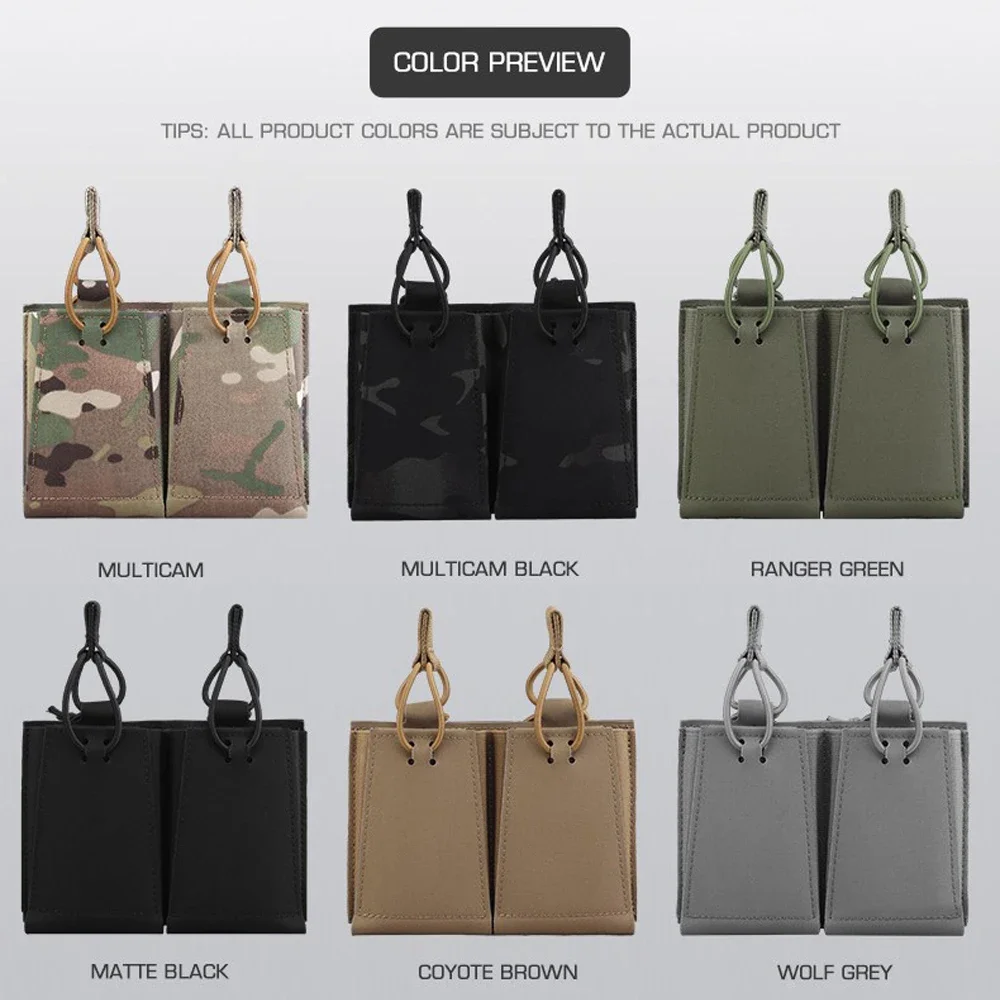 Bolsa táctica Molle para revistas doble 5,56 AR15 M4, bolsa para Rifle de caza, pistola Mag, asalto, equipo de tiro Airsoft - imagen 5
