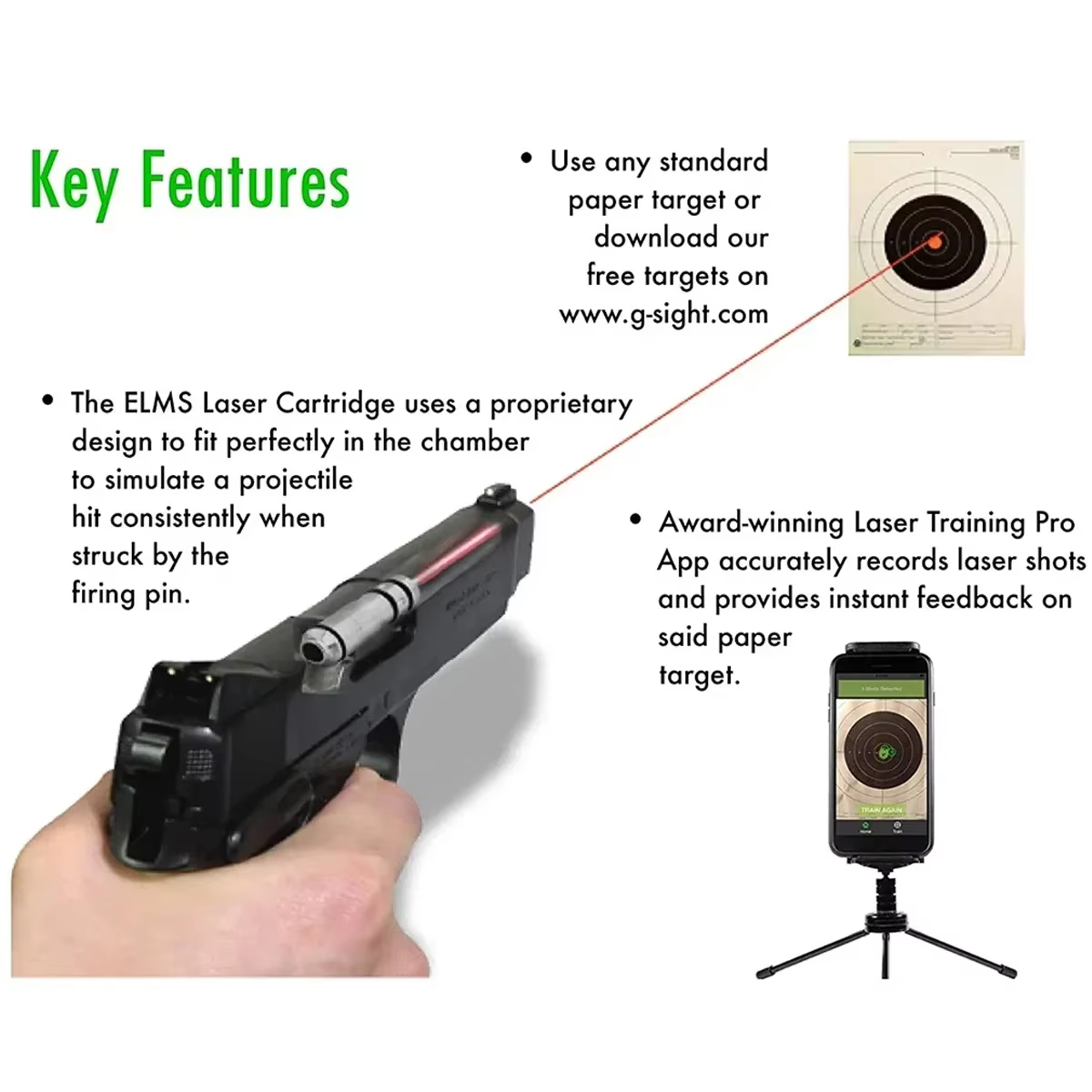Entrenador láser multicalibre con interruptor trasero para tiro en seco - imagen 4