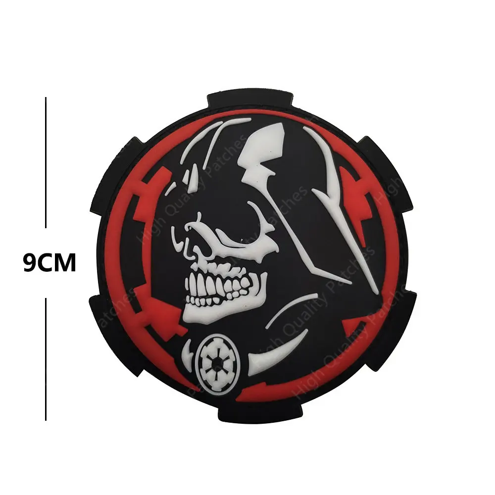 Insignia de brazo de PVC que brilla en la oscuridad, pegatina mágica, insignia de moral, insignia de mochila, parches militares de costura DIY - imagen 4