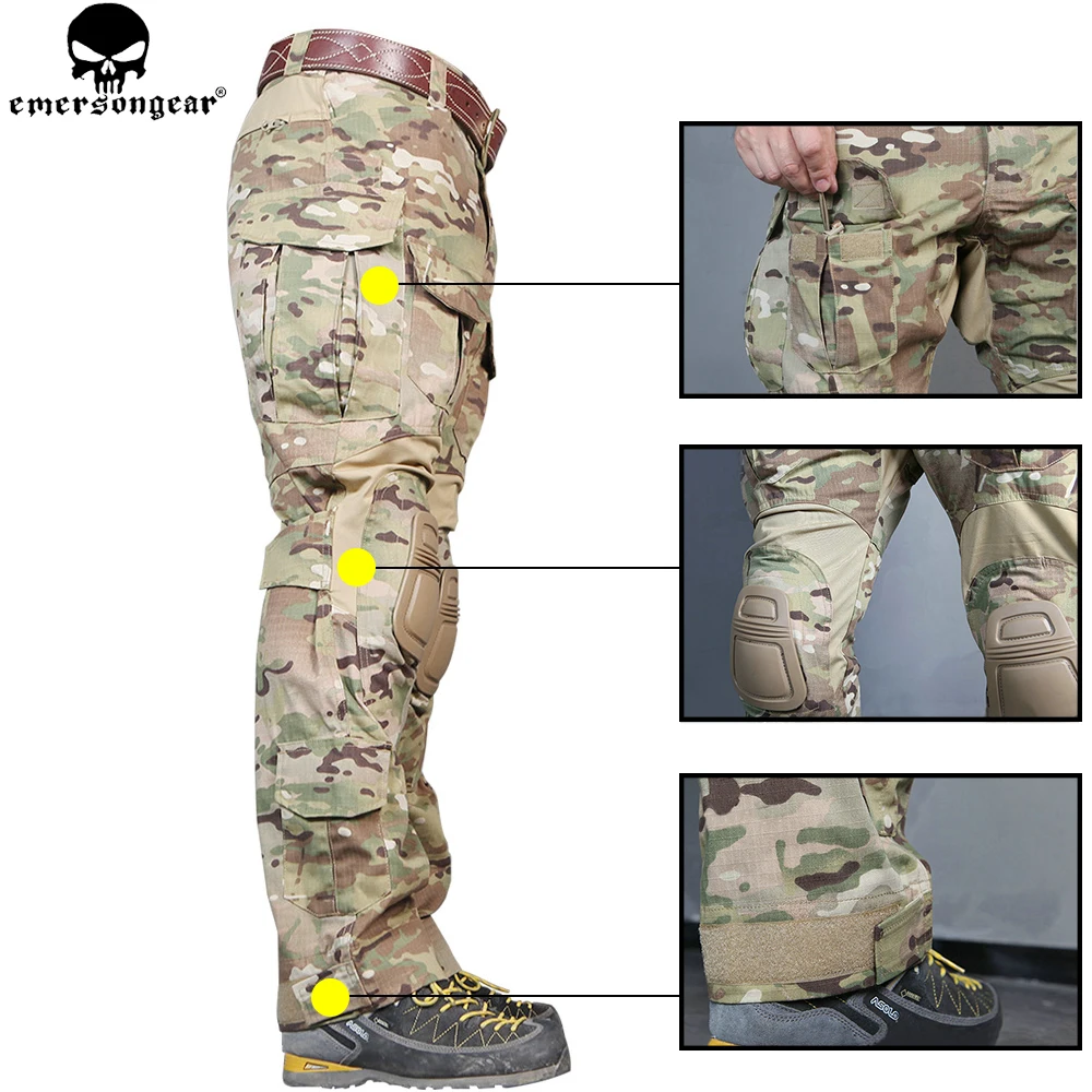 EMERSONGEAR-pantalones de combate G3 para caza, pantalón táctico multicamuflaje con rodilleras, EM9351 - imagen 3