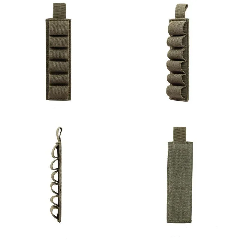 Tira de recarga de carcasa portátil, bolsa para balas de escopeta, portador de munición, Rifle táctico Airsoft, soporte para cartuchos de 6 conchas, accesorio de caza - imagen 5