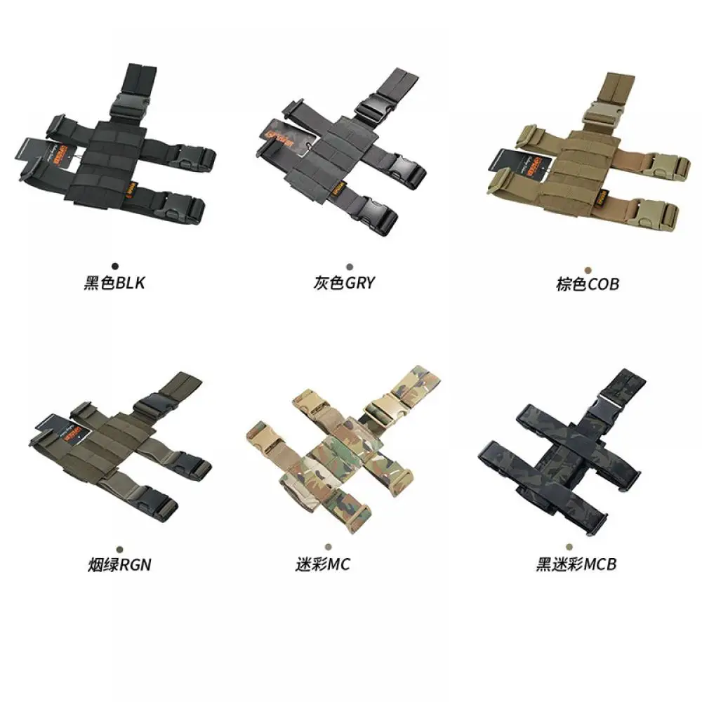 Leggings tácticos para colgar en la pierna con tablero colgante Molle, conjunto de accesorios para exteriores, equipo de ventilador - imagen 5