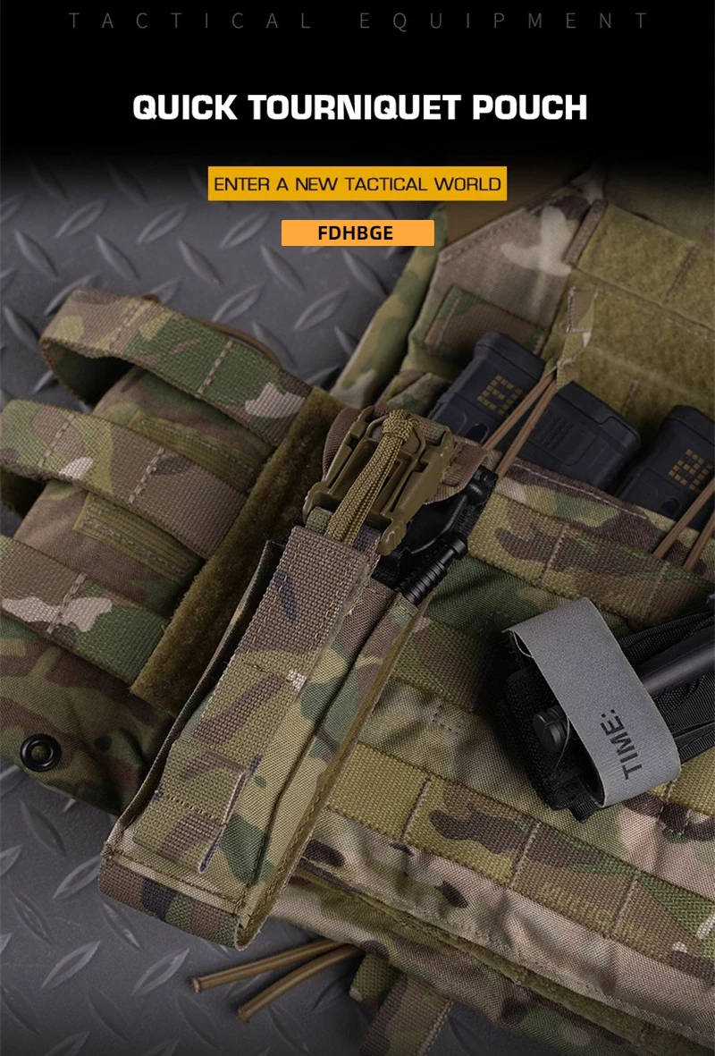 Bolsa táctica con soporte para torniquete en vista general