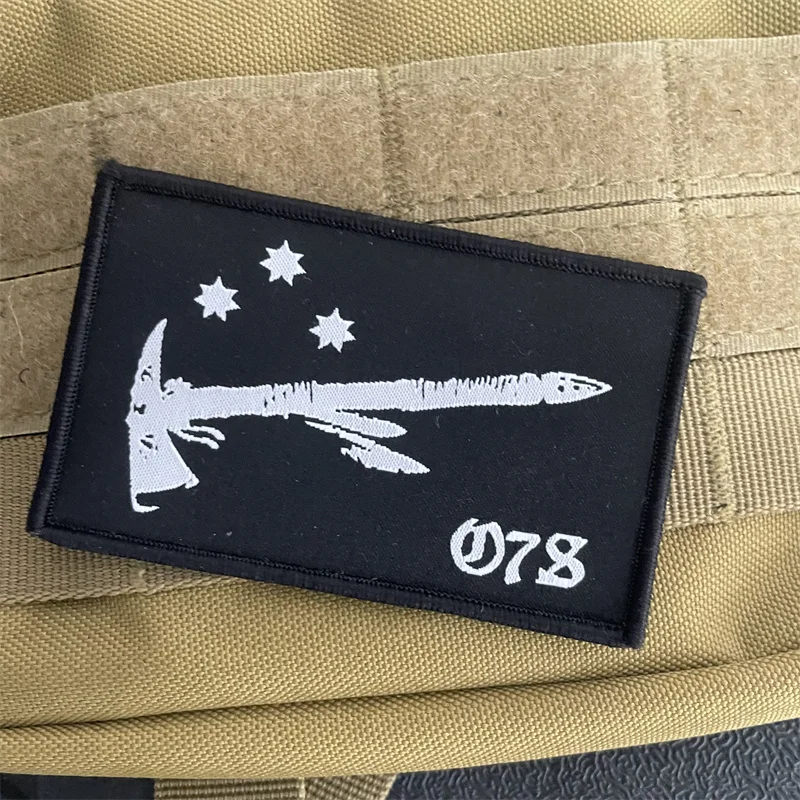 Projektmonark-insignia de moral de calavera relámpago, parche bordado, pegatina decorativa para mochila táctica, One7Six - imagen 5