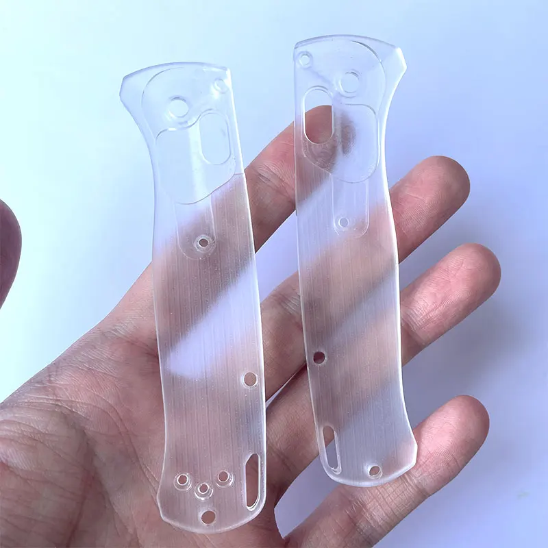 Cuchillo plegable BM 535, accesorios de modificación, escamas de mango de agarre acrílico transparente personalizadas para BM Bugout 535 genuino, 1 par - imagen 2