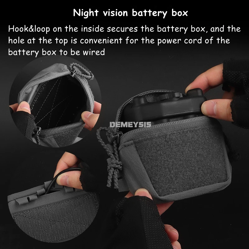 Bolsa de contrapeso de batería para casco al aire libre, bolsa trasera Universal para casco, bolsa de batería NVG, accesorios tácticos para casco - imagen 5