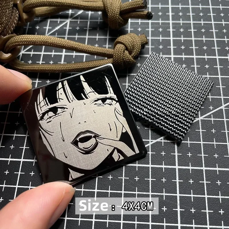 ACG parches de Anime para ropa, insignia de moral táctica de Metal, pegatinas de mochila, brazalete de Anime, apliques de bucle de gancho - imagen 4