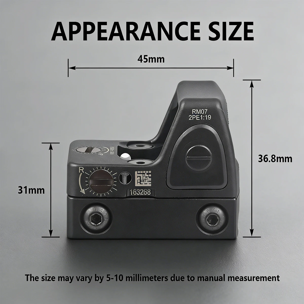Mira réflex táctica de Metal/Nylon RM Red Dot, mira óptica de puntería ajustable para pistola de riel Glock 17 de 20mm Airsoft - imagen 4