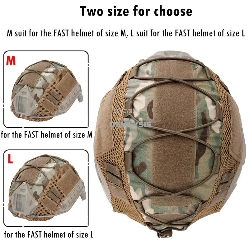 Cubierta táctica de camuflaje para casco rápido, cascos de tiro MH PJ BJ, tela para Paintball CS, accesorios para casco de juego de guerra - imagen 2