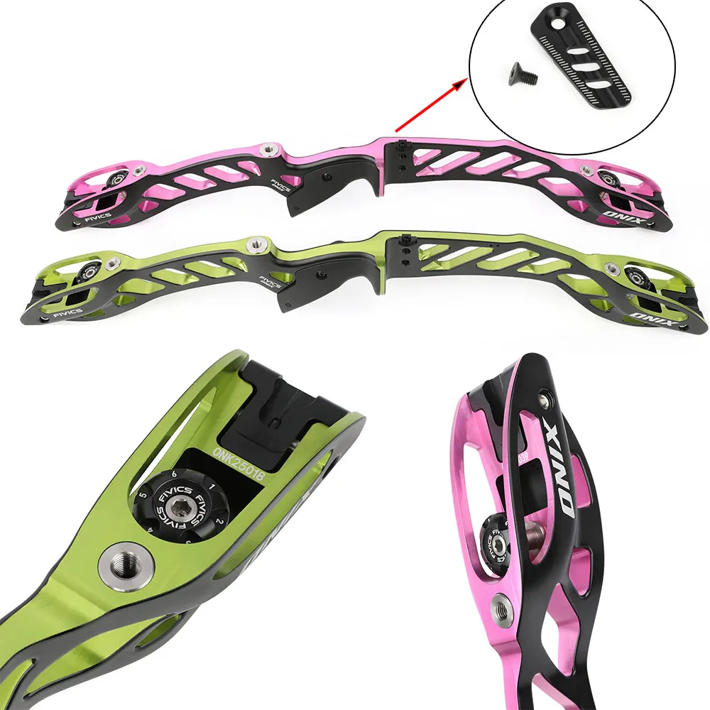 Elevador de arco recurvo de 25 pulgadas, mecanizado CNC de aluminio 6061, agarre TSG, mango de arco de mano derecha para tiro, accesorios de caza