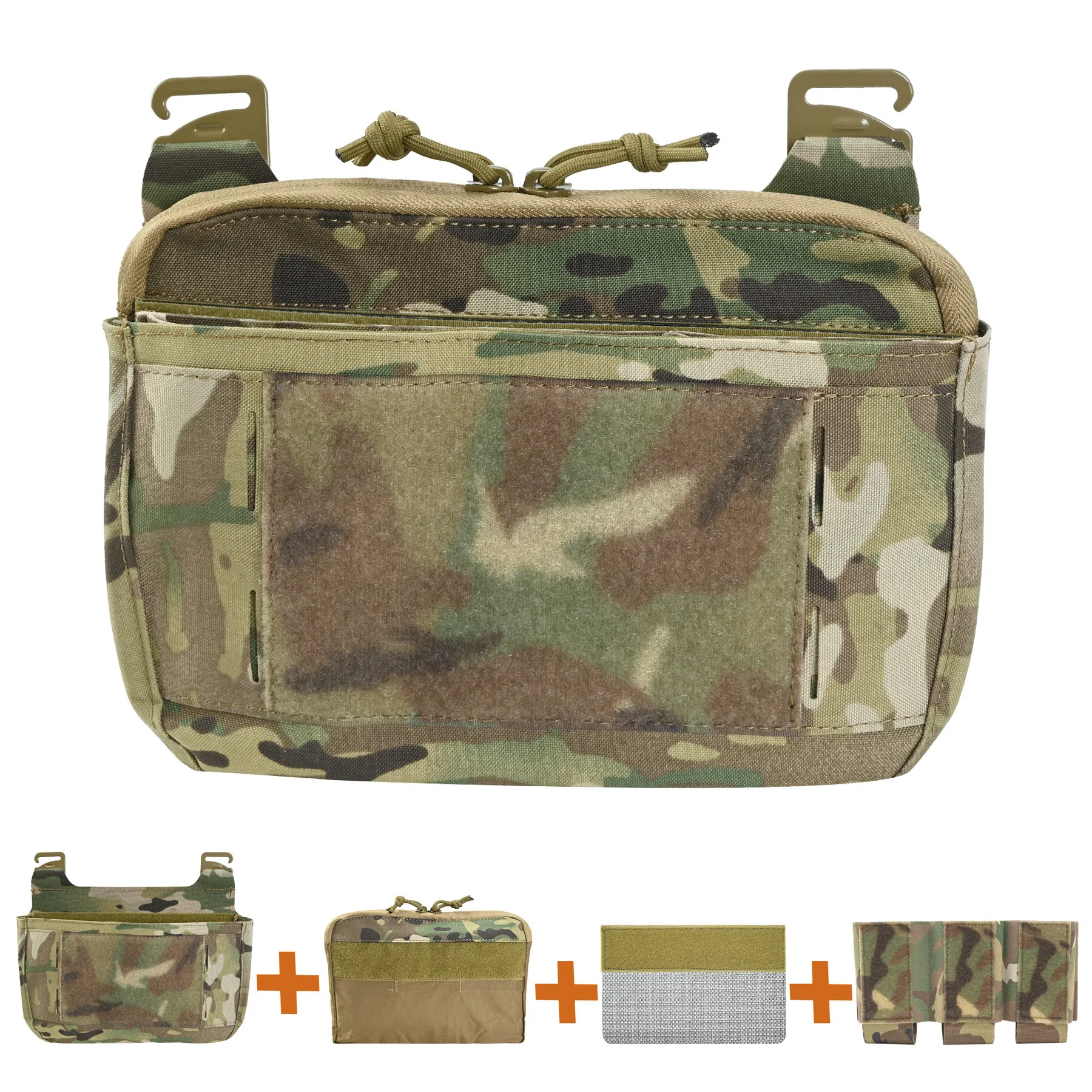 FCPC V5 DOPE-bolsa con gancho en G y solapa frontal, inserto de Triple revista para 5,56, 7,62 AR15, bolsa de canguro, portador de placa FCSK, chaleco de caza - imagen 2