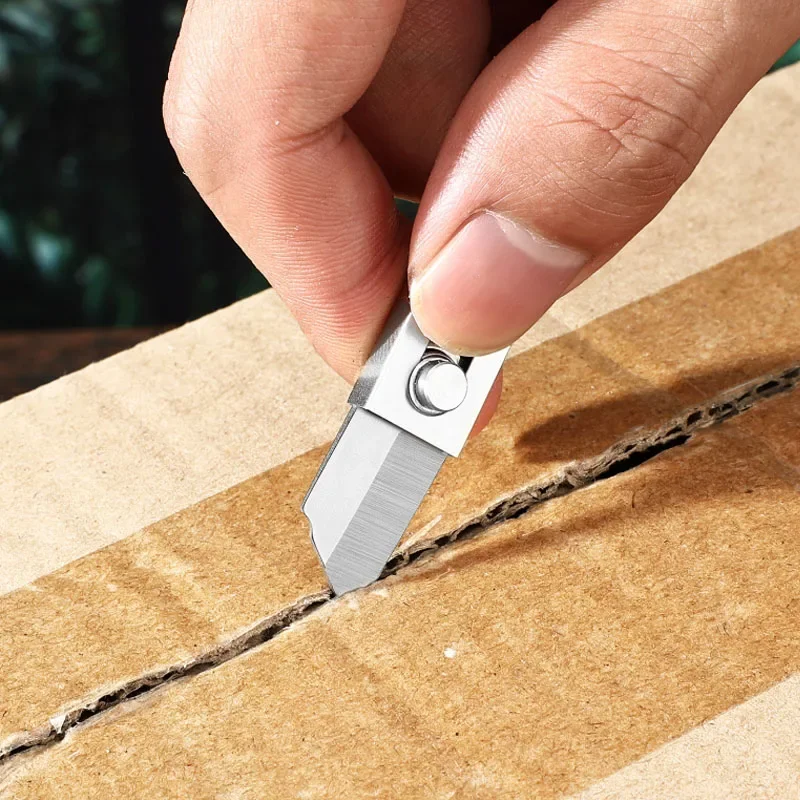 Mini cuchillo recto para llavero colgante, acampar aire libre - imagen 5