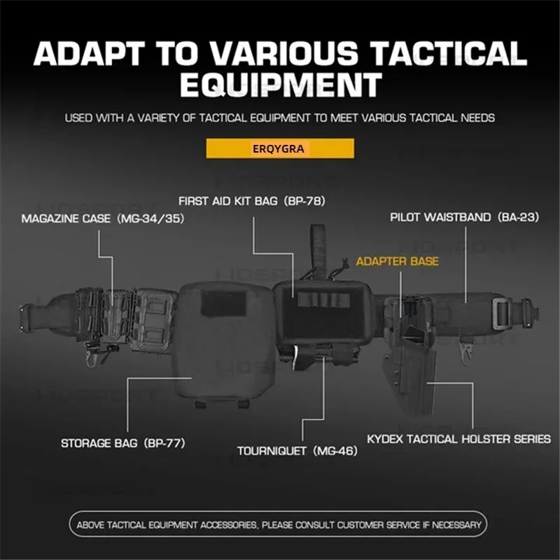 ERQYGRA-fundas tácticas, Base adaptadora corta, accesorios de sistema de 17cm, revista de caza, entrenamiento de tiro, equipo deportivo al aire libre - imagen 4