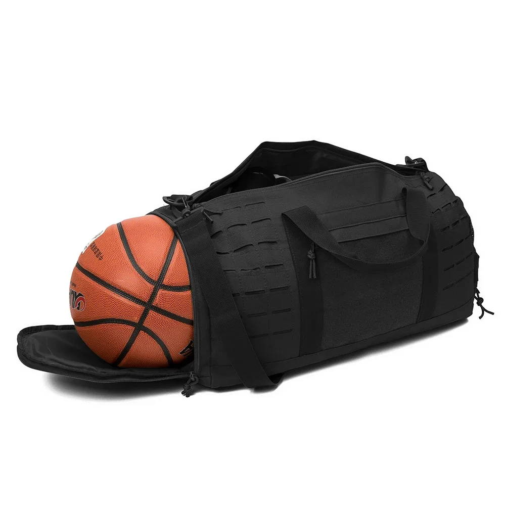 Bolsa de gimnasio deportiva de 40L, bolsa táctica de viaje para entrenamiento físico con zapato, baloncesto, bolsas de fin de semana al aire libre, bolsa de transporte, mochilas para senderismo - imagen 5