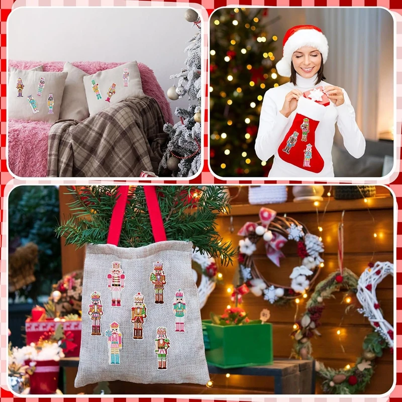 Parche bordado de Cascanueces, muñecos King, parches para planchar, ropa de Navidad, pegatinas de decoración de ropa Diy, parche para sombrero y mochila - imagen 4