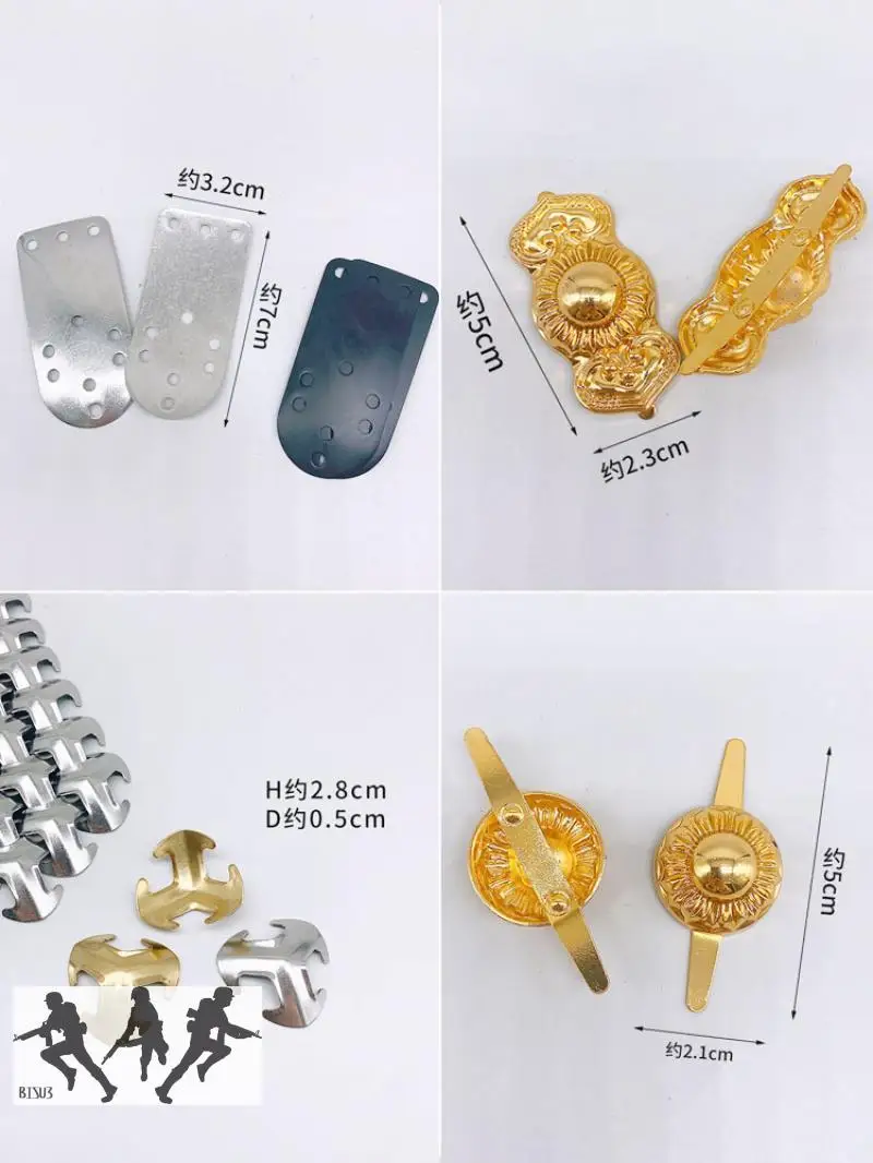 100 Uds. Pieza de armadura, pieza de corbata, armadura de estilo chino, accesorios caseros DIY - imagen 4