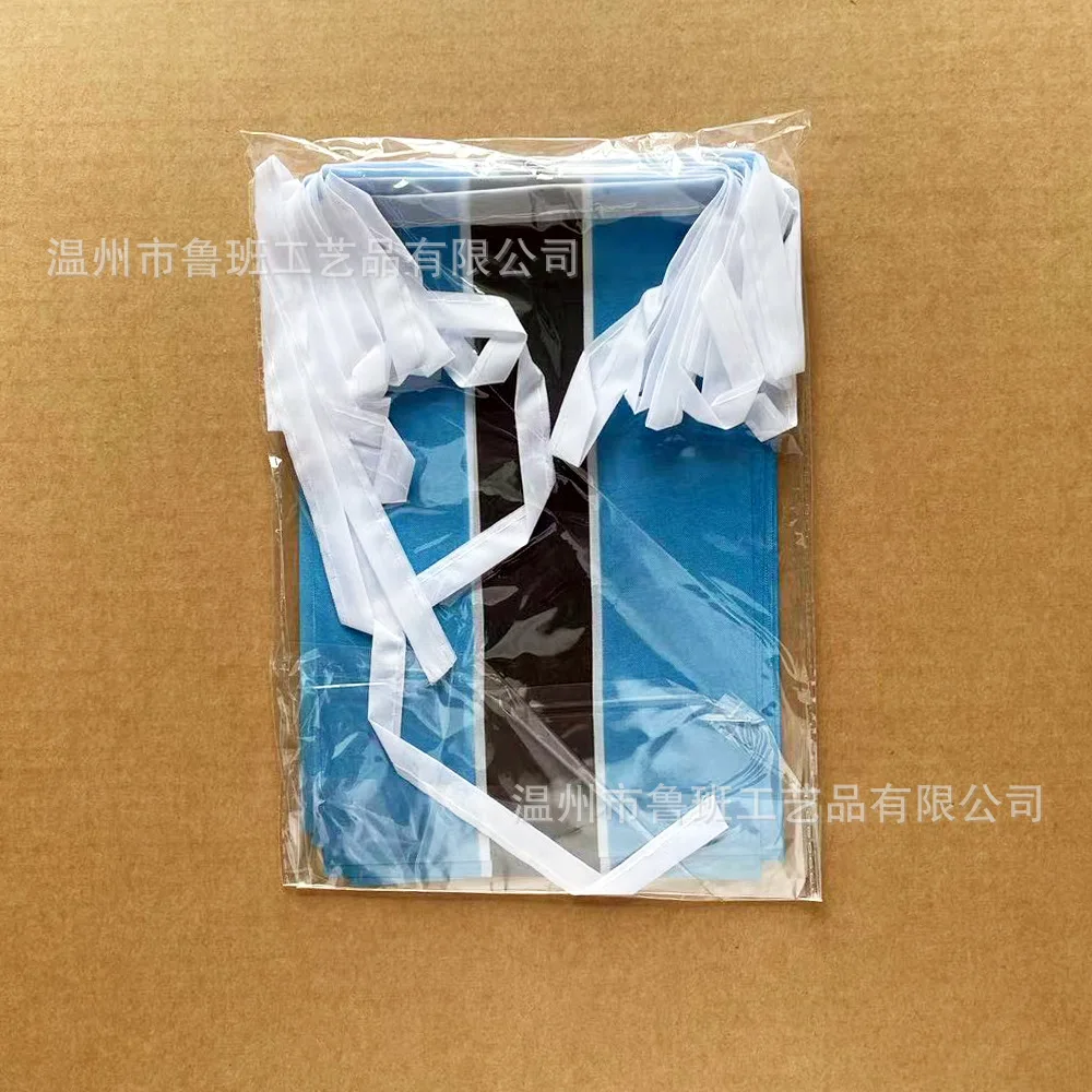 Banderines SKY FLAG de Botswana, 14x21cm, 20 unids/lote, banderas de hilo de Botswana, banderín para decoración de fiesta y Festival - imagen 4