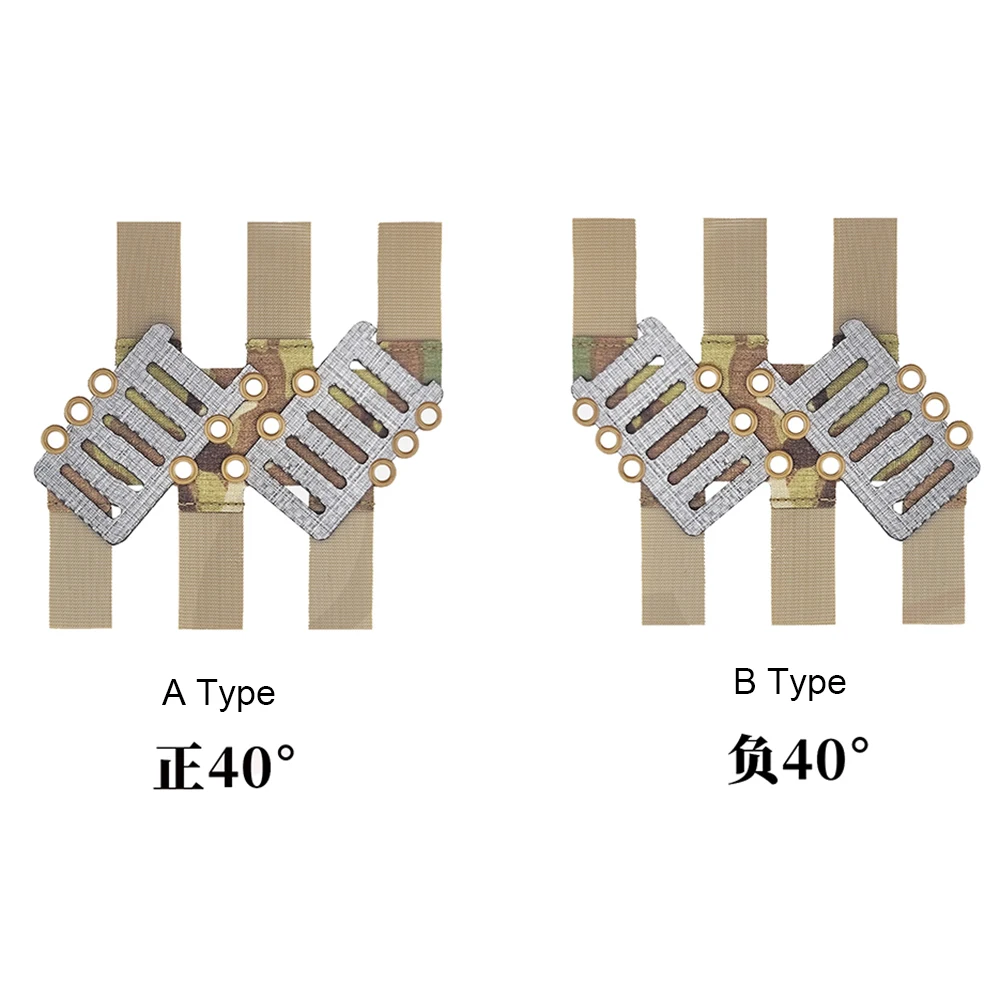 Cintura táctica de doble fila 40 °   Accesorio de correa de placa adaptadora cónica MOLLE en ángulo - imagen 3