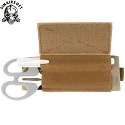 Soporte de bolsa de torniquete táctico EMT, colgador de tijera para traumatismos, organizador de agujas, Kit MED de almacenamiento, bolsillo con solapa lateral, campamento de caza